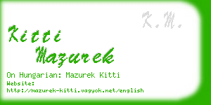 kitti mazurek business card